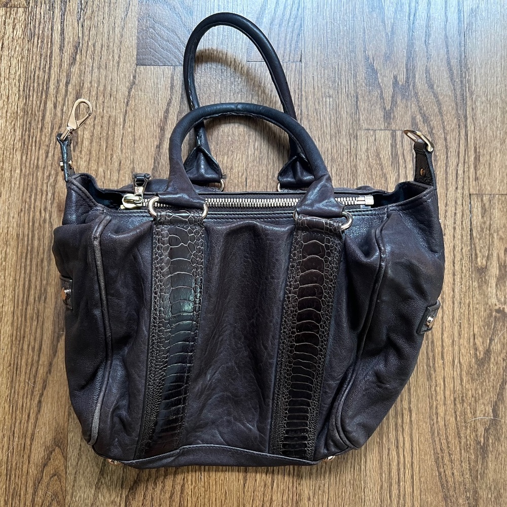 Authentic Balenciaga Dark Brown Leather Tote